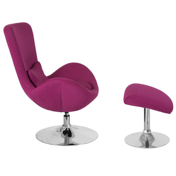 Magenta Fabric Reception Chair