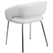 White Leather Side Chair