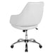 White Leather Mid-Back Chair