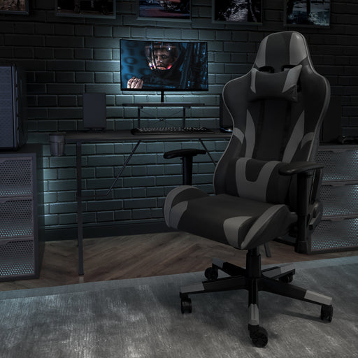 Gray Reclining Gaming Chair