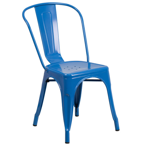 Blue Metal Chair