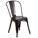 Aged Black Metal Outdoor Chair