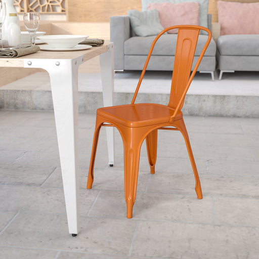 Orange Metal Chair