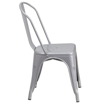Silver Metal Chair