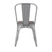 Silver Metal Chair-Gray Seat