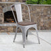 Silver Metal Stack Chair