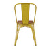 Yellow Metal Chair-Teak Seat