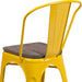 Yellow Metal Stack Chair