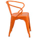 Orange Metal Chair With Arms