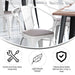 White Metal Chair-Gray Seat