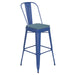 30" Blue Stool-Teal Seat