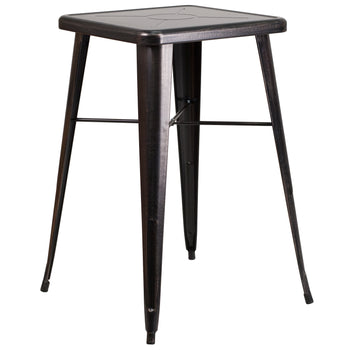 23.75SQ Aged Black Bar Table