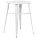 23.75SQ White Metal Bar Table