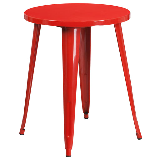 24RD Red Metal Table