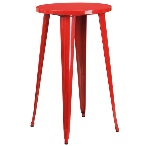 24RD Red Metal Bar Table