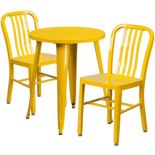 24RD Yellow Metal Table Set