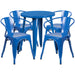 24RD Blue Metal Table Set