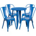 24RD Blue Metal Table Set