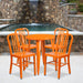 24RD Orange Metal Table Set