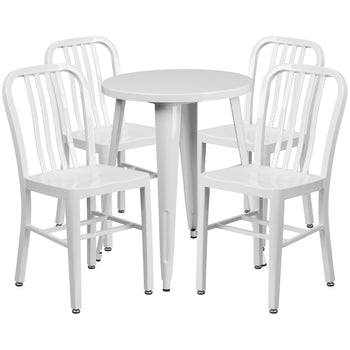 24RD White Metal Table Set