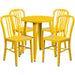 24RD Yellow Metal Table Set