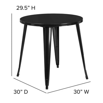 30RD Black Metal Table