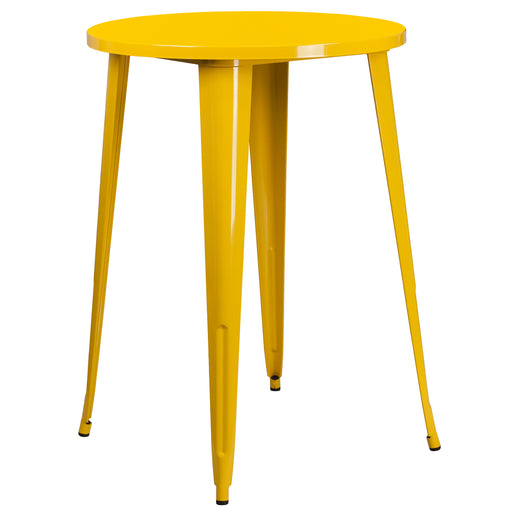 30RD Yellow Metal Bar Table