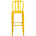 30" Yellow Metal Outdoor Stool