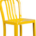 30" Yellow Metal Outdoor Stool