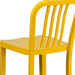 30" Yellow Metal Outdoor Stool