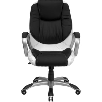 Black/White Mid-Back Chair