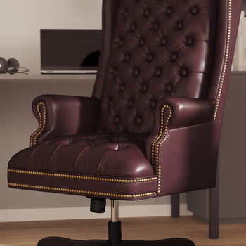 Burgundy High Back Chair