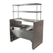 BK Resources CKTST-3554OS 35" X 54" Pass Thru Cocktail Station w/ Overshelf and Soda Gun Holder