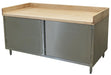 BK Resources, Inc CMBT-3072HL 30" x 72" Maple Bakers Top Cabinet Base Chef Table Hinged Door with Locks