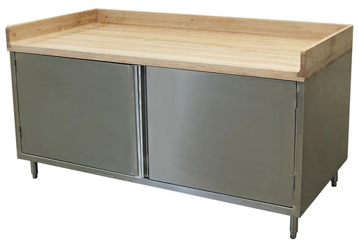 BK Resources CMBT-3672H 36" x 72" Maple Bakers Top Cabinet Base Chef Table