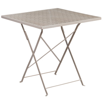 28SQ Gray Folding Patio Table