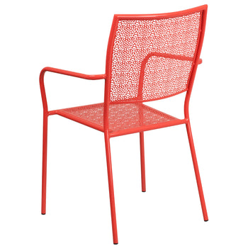 Coral Square Back Patio Chair