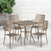 28SQ Gold Patio Table Set