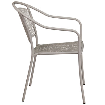 Gray Round Back Patio Chair