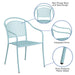 Blue Round Back Patio Chair