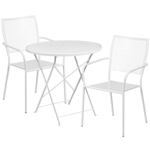 30RD White Fold Patio Set