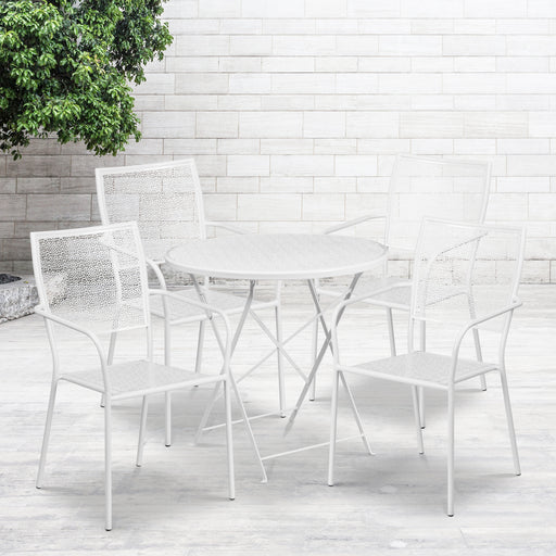 30RD White Fold Patio Set