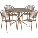 35.25RD Gold Patio Table Set