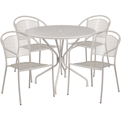 35.25RD Gray Patio Table Set