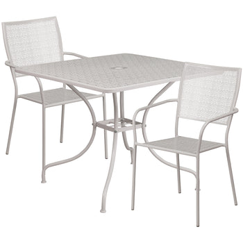 35.5SQ Gray Patio Table Set