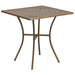 28SQ Gold Patio Table