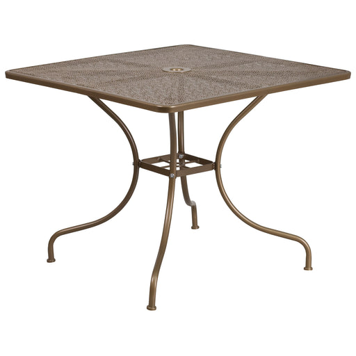 35.5SQ Gold Patio Table