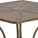 35.5SQ Gold Patio Table