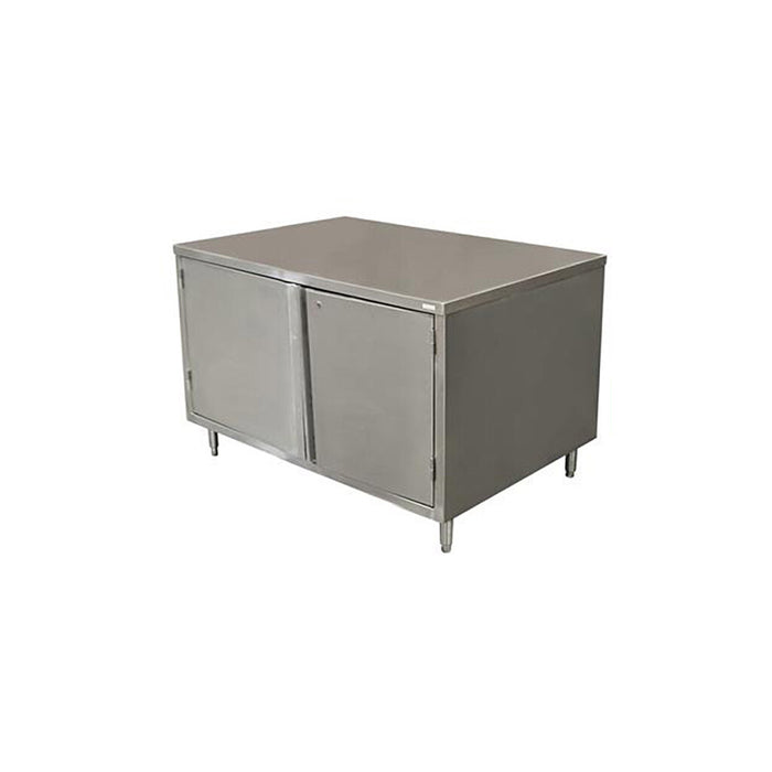 BK Resources CST-2418HL 24" x 18" Stainless Steel Cabinet Base Chef Table Hinged Door with Locks