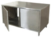 BK Resources CST-2436H2 24" x 36" Dual Sided Stainless Steel Cabinet Base Chef Table Hinged Door